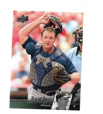 2010 Upper Deck Series 1 #67 David Ross Atlanta Braves - Image 1 of 2