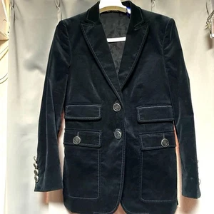 Gucci Cotton Jacket Black 42 Italy Velvet-like Used Japan - Picture 1 of 17