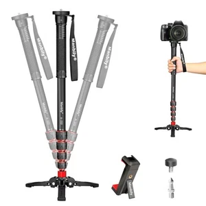 Extendable Camera Aluminum Monopod with Feet,Portable Travel Monopod with Rem... - Picture 1 of 7