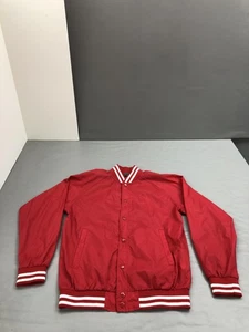 Comme Des Garcons CDG Jacket Mens Medium Red Nylon Bomber Varsity Logo IP-J002 - Picture 1 of 24