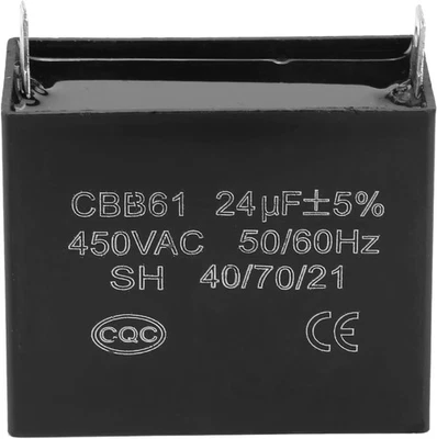 YWBL-WH CBB61 Starting Capacitor Generator 450V AC 24Uf 50/60Hz for 400/350/300/250VAC U