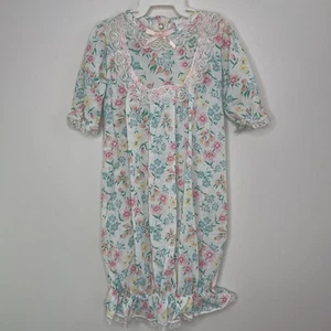 VINTAGE ALLISON ANN Nightgown Sleeper Romantic Long Sleeveless Pink Floral 9 Mon - Picture 1 of 10