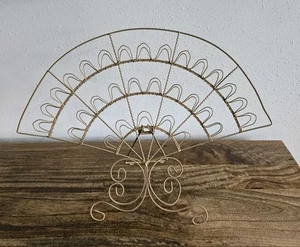 Único Tarjetero de Navidad de Metal Invita Fotos Postales Tarjetas Abanico En Forma Dorado - Imagen 1 de 7