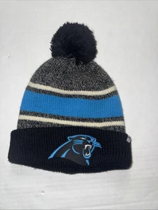 Carolina Panthers Bommel Beanie Mütze Cuffed Toque schwarz NFL Football 47 Marke - Bild 1 von 4