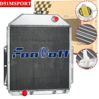 Radiador de aluminio de 3 filas para camioneta Ford F1 F2 F3 F4 1942-1952 motor Ford V8 Foto 1 de 4