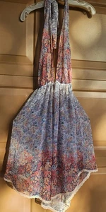 Sammlerstück Vintage Victoria's Secret Neckholder Blumenmuster transparent Spitzenborte sexy Nitie L - Bild 1 von 7