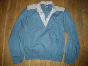 VTG 80S MEDIUM SLEEVELESS BLUE GRAY RACER CAFE STAND COLLAR MEMBERS JACKET ONLY - Picture 1 of 5
