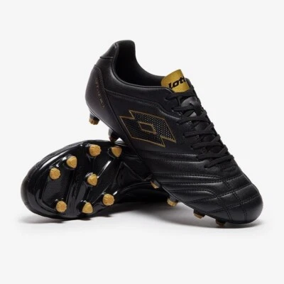 Botines de fútbol unisex Lotto talla 6,5 Stadio 705 FG todo negro claro platino nuevos en caja Foto 1 de 4