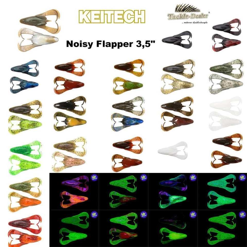 Keitech Noisy Flapper 3,5" Frosch Creature Bait Barsch Zander Hecht alle Farben - Bild 1 von 1