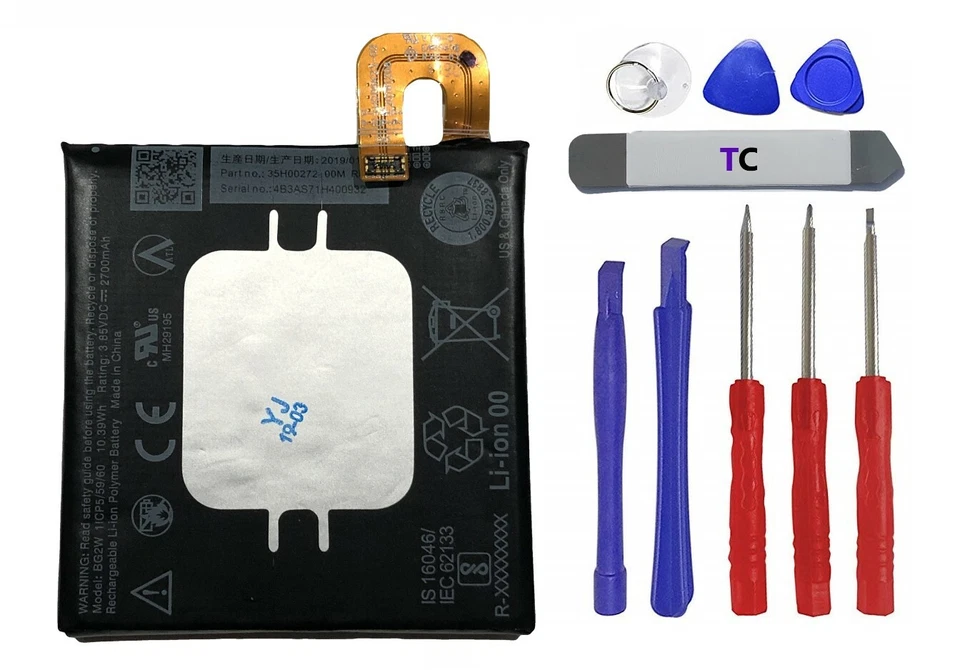 Nueva Batería de Repuesto 2700mAh BG2W Para HTC Google Pixel 2 Muski con Herramientas Foto 1 de 2