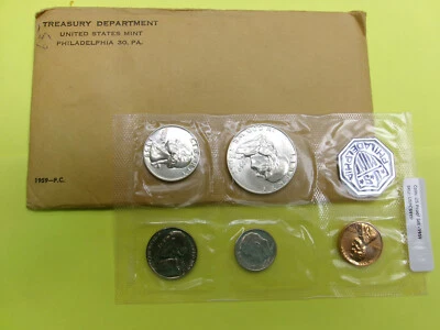 1959 U.S. Mint Set - Philadelphia - Origional Envelope and COA. USPC59YP - Image 1 of 3