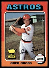 1975 Topps Greg Gross Rookie Houston Astros #334