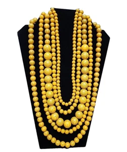 Baublebar Saffron Yellow 5 Strand Layered Necklace - Picture 1 of 3