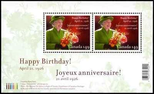Canada Stamps -Souvenir Sheet -2006, Queen Elizabeth II, 80th Birthday #2150 MNH - Picture 1 of 1