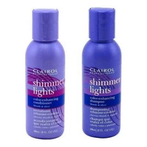Clairol Shimmer Lights Purple Shampoo & Conditioner 2 oz w/FREE GIFT SAVE MORE - Picture 1 of 1