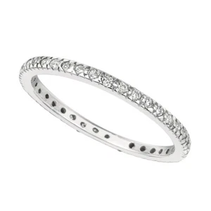 0.25 Carat Natural Diamond Eternity Ring Band G SI 14K White Gold - Picture 1 of 1