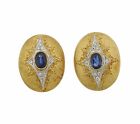 Mario Buccellati 18k Gold Sapphire Diamond Earrings