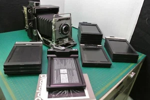Graflex Speed graphic Graphex Graflex f/4.7 135mm 4x5 Press Camera w/accessories - Picture 1 of 12