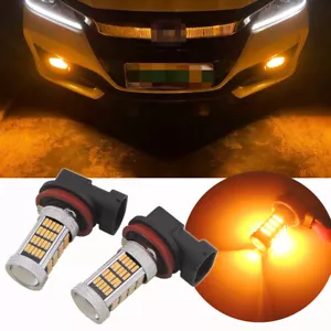 2pcs Amber H11 H8 LED Fog Light Bulb for 2006-2015 Honda Accord Fog Driving Lamp - Picture 1 of 9