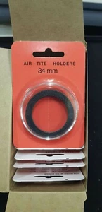 10 AirTite I34 BLACK Coin Capsules 34mm For $20 St. Gaudens Gold Storage 1 BOX - Picture 1 of 4