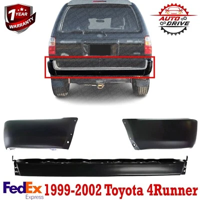 Rear Bumper Face Bar Pantable & Bumper End Set of 2 For 1999-2002 Toyota 4Runner Foto 1 de 4
