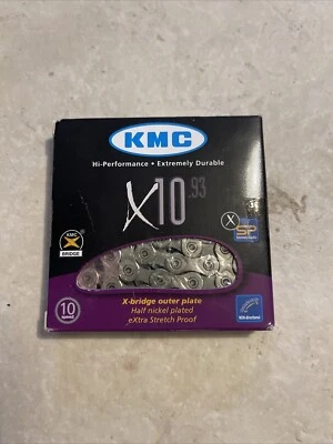 Cadena Nike KMC X10.93-116L 116 eslabones 10 velocidades niquelada - plateada Foto 1 de 2