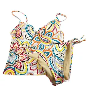 Victoria’s Secret Paisley Floral Tankini Schwimm Badeanzug Gr. 34B / Medium - Bild 1 von 9