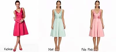 BHS Brautjungfernkleid rosa mint hellrosa fuchsia Größen 12 14 16 18 20 neu mit Etikett - Bild 1 von 4