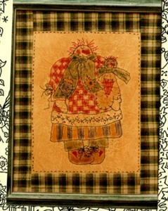 Frosted Love Stitchery Wall Pattern Primitive Embroidery Raggedy Snowman - Picture 1 of 3