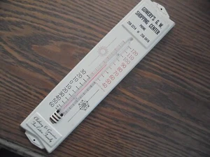 VINTAGE METAL ADVERTISING THERMOMETER-"GOWERY'S SHOPPING CENTER" WORKS & IS NICE - Picture 1 of 4