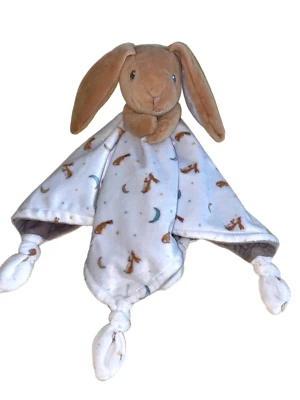 Adivina cuánto te amo ~ Manta de seguridad pequeña Lovey Liebre Conejito Marrón Nuez Foto 1 de 4