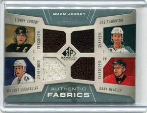 2007-08 SP Game Used Fabrics Quads JSY 05/10 Crosby/Thornton/Lecavalier/Heatley