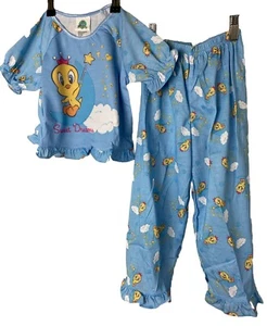 Vintage Baby Looney Tunes Sleepwear Tweety Bird Pajamas Set Children’s Size 4T - Picture 1 of 22