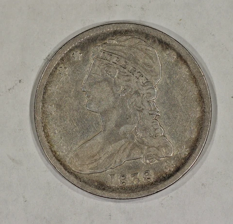 1838 50c Reeded Edge Capped Bust Half Dollar Cover