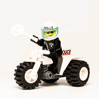 Lego Classic Police Minifigure (cop010) Bike Tricycle 6344 6348 6664 9293 - Image 1 of 4