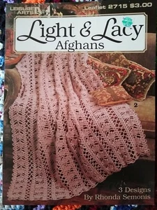 Leisure Arts | 2715 | Crochet | Light & Lacy Afghans | Pattern Leaflet - Picture 1 of 2