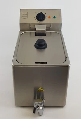 Fritteuse Friteuse Kaltzone Edelstahl mit Deckel 8L Professional GDF3008, Neu - Bild 1 von 4