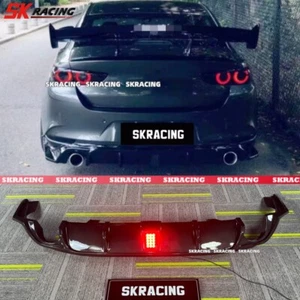 For 2019-24 Mazda 3 Axela ABS Carbon Look Rear Bumper Diffuser Spoiler Bodykits - Picture 1 of 24