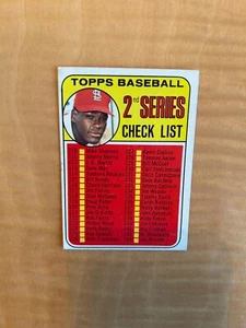1969 TOPPS BASEBALL #107 2ND SERIES UNMARKED CHECKLIST! BOB GIBSON! $1 SHIPPING! - Picture 1 of 2