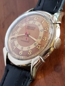 GRUEN PAN AMERICAN GOLD FILLED FILLED CASE WELL SERVICED 1947 - Picture 1 of 8