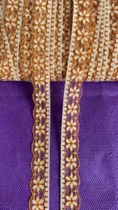 30/5 meter Best Quality NYLON Non Sretchable Lace Trim TWO TONE 1.5CM - Picture 1 of 3