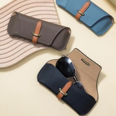 Eyewear Storage Eyeglasses Box Genuine Leather Glasses Case Men