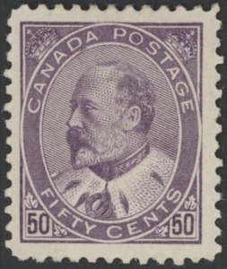 1903 Canada #95 50c King Edward VII, MH F/VF - Picture 1 of 2