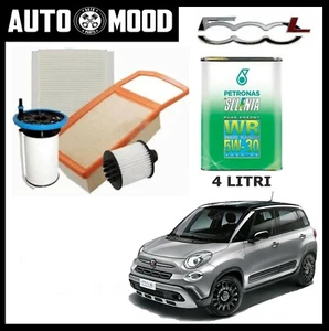 Kit Tagliando Fiat 500L 500 L 1.3 Multijet D EURO 5 + 4 Llitri Selenia 5W30 - Picture 1 of 2