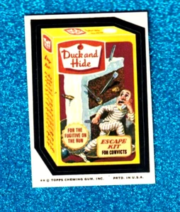 1975 Wacky Packages Original 12th Series *DUCK AND HIDE* Sticker Card - Picture 1 of 2
