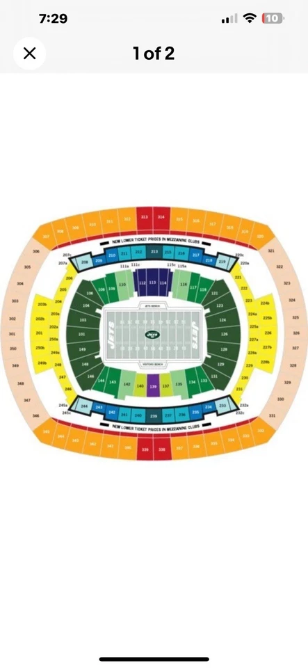 2 NEW YORK JETS VS MIAMI DOLPHINS SEC 118, ROW 31 PLUS PARKING 12/7/25 - Image 1 of 2