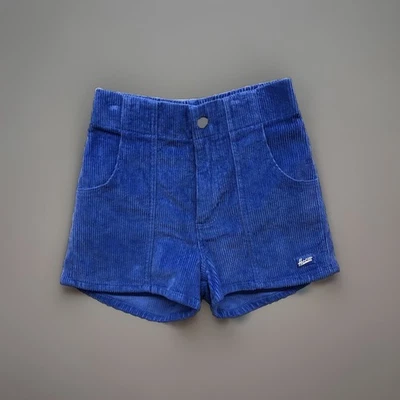 Vtg Hammies Blue Stretch Corduroy Shorts Retro Surf Skate Size 24 Inseam 2” - Image 1 of 4
