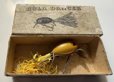 Vinatage Fred Arbogast Hula Dancer Fishing Lure w/ Box - Image 1 of 4