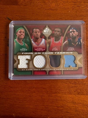 Camiseta SP 2009 usada cuatro en cuatro telas Paul Pierce & Lebron James/65 HOF Foto 1 de 4