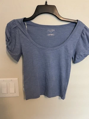 Camisa Arizona Jean Company Mujer Talla XS Manga Corta Cuello Redondo Azul S/S Foto 1 de 4